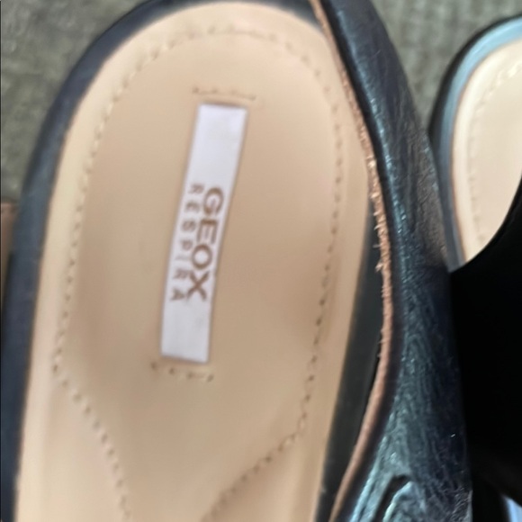 Geox Black Leather Women's Sandals (sz 39) - Picture 8 of 11